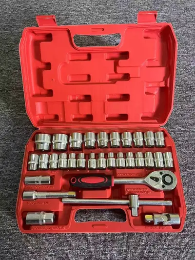 Otomotiv tamir aleti seti 32 parça cırcırlı anahtar ve lokma takımı - 7