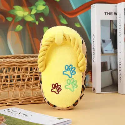 Plush Squeaky Slipper Dog Toy, Chew and Boredom Relief, Small to Large Breeds - 8