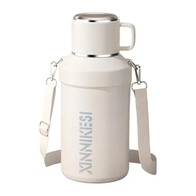 Insulated Water Bottle 316 Stainless Steel 2L Large Capacity Tea Water Cup High-Appearance Sports Carry Strap Portable Outdoor Travel Kettle