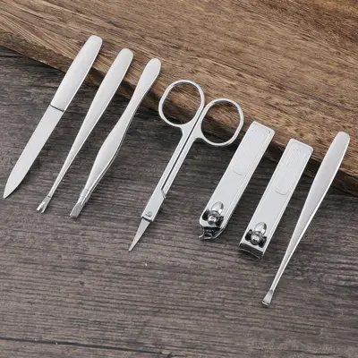 Stainless steel nail scissor set manicure pedicure - 2