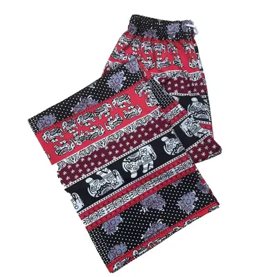 Weite Yogahose mit Elefantenmuster, leichter Sommerschnitt - 7