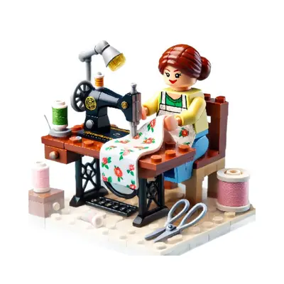 Sewing Machine Building Block Mini Model Set, Creative Educational Toy