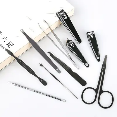 10-Piece Household Manicure Set with Multi-Function Nail Clippers