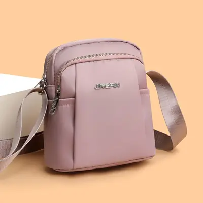 Moda çok yönlü küçük çanta kadın crossbody çanta yeni naylon kanvas çanta kadın para cep telefonu çantası mini omuz çantası