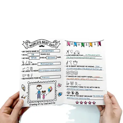 Father's Day Birthday Greeting Card DIY Dad Theme with Envelope