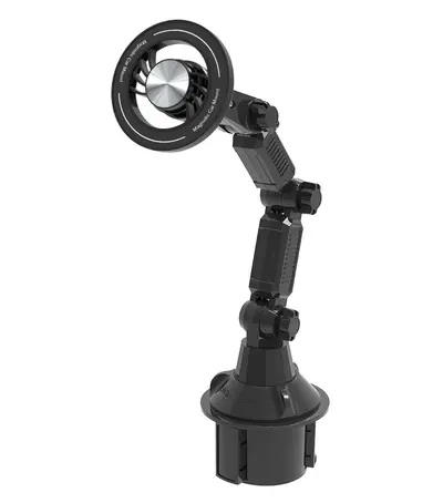 In-Car Cup Holder Base Phone Mount, Multi-Joint Magnetic - 12