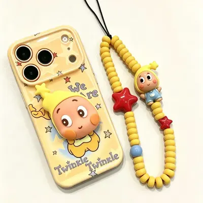 Cute Star Phone Charm and Beaded Phone Strap - 9