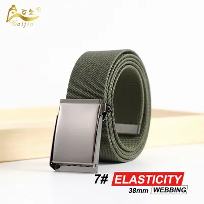 Yüksek esnekli örme lastikli kanvas kemer, minimalist tasarım - 13