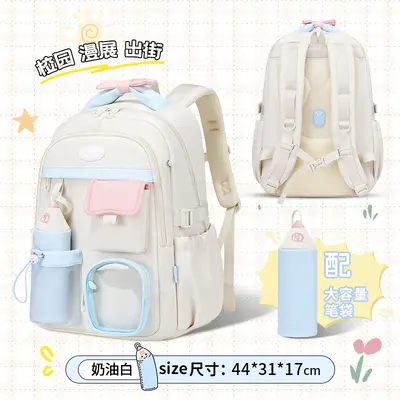 Children's Backpack for Grades 3-6, Girls, Macaron Colour - 7