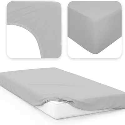 Solid Color Cotton Bed Sheet Set, 4 Pieces with Duvet Cover and Pillowcases - 2