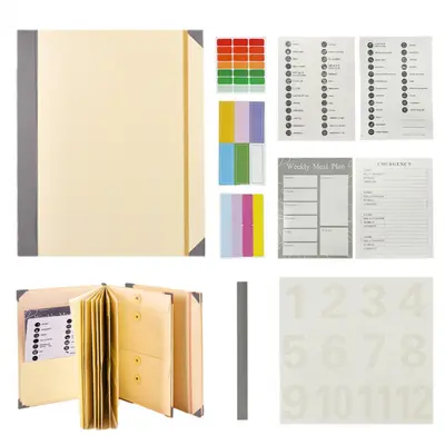 Ringbuchmappe mit Organizer und Dateitasche Folio-Aufbewahrungstasche - 9