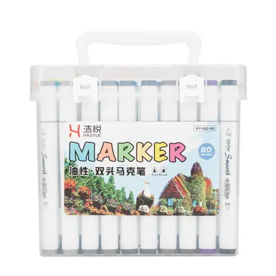 Art marker 80-color dual-tip alcohol-based set