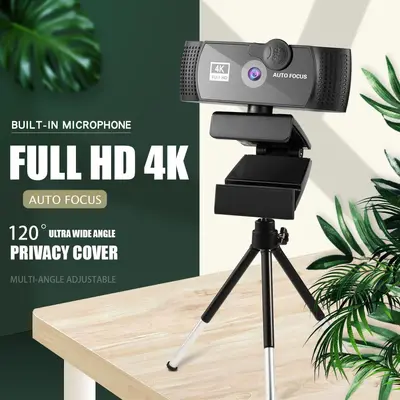 4K webcam auto-focus wide-angle 1080p to 2K resolution