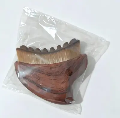 Lymphdrainage-Gesichtskonturbürste im Holzoptik, Gua-Sha-Schabebürste - 7