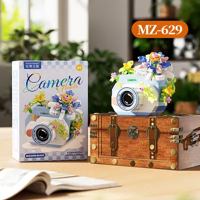 Flower Building Block Set, Instant Camera Model, Educational Toy for Children - 9
