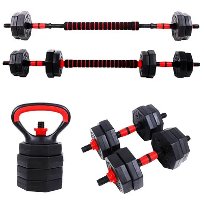 Achteckiger umweltfreundlicher verstellbarer gummiummantelt kettlebell-kombinationssatz herrenfitnessausrüstung hantel - 5