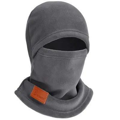 Men Women Winter Fleece Hat Windproof Face Mask Neck Gaiter