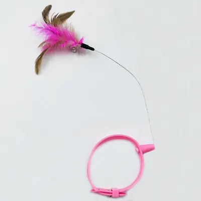 Cat Teaser Wand and Feather Bell Cat Toy Set - 7