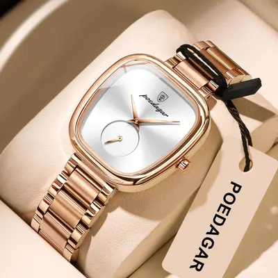 POEDAGAR Women's Watch Model 783, Steel Band, Waterproof, Quartz