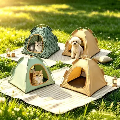 All-Season Breathable Portable Enclosed Pet Tent
