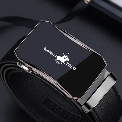 Paul men's new genuine leather belt business automatic buckle cowhide practical card slot belt fashionable and versatile