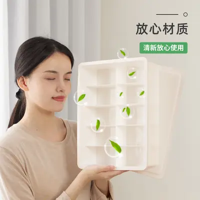 Underwear and sock storage box, 3-compartment