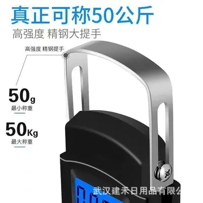 Portable Electronic Scale High Precision Digital Scale Portable Spring Scale Household Accurate Compact Weighing Device Hook Wholesale