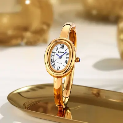 ZIDO Oval Women's Watch Rose Gold Luxury Design - 7