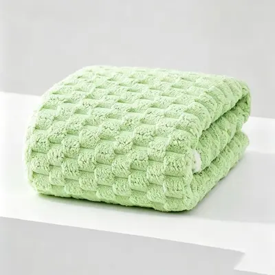 Cloud pattern coral fleece towel set, quick-drying - 11