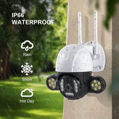 IP66 dış mekan güvenlik kamerası, 360° çift renk, ağ bağlantılı - 3