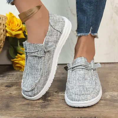 Büyük Beden Düz Taban Slip-On Alçak Konç Kadın Loafer Günlük Tek Ayakkabı