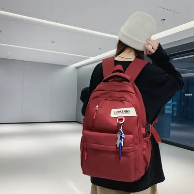 Minimalist Unisex School Backpack College Style Korean Design - 4