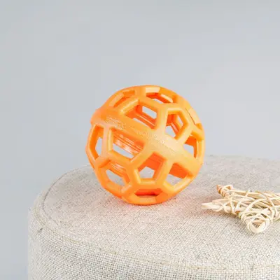 TPR Dog Toy Ball, Bite-Resistant, Geometric Hollow Design - 8