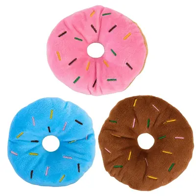 Sesli Köpek Peluş Simit Oyuncağı Dayanıklı Çiğneme Oyuncağı - 6