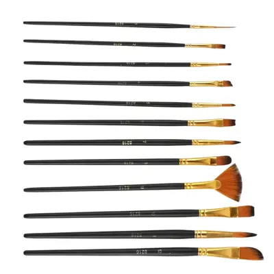 12-teiliges Pinselsatz, Nylon, Acryl- und Gouachefarbe