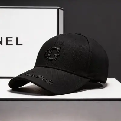 Baseballkappe Herren modisch Trend Ananas-Stoff Buchstaben-Logo Alltag vielseitig steife Kappe breite Krempe verkleinert Gesicht Enten-Schirmmütze - 8