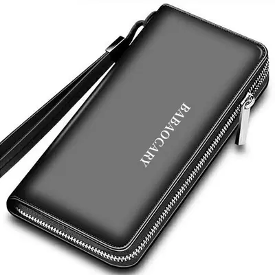 BABAOCARY Ultra-Thin Leather Men's Long Wallet - 7