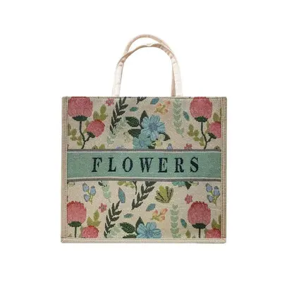 Canvas Tote Bag with Zipper and Shoulder Strap - 5
