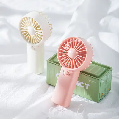 Sınır ötesi popüler el tipi mini vantilatör, pille çalışan, özelleştirilebilir logo, güçlü rüzgar, taşınabilir kişisel vantilatör, hediye.