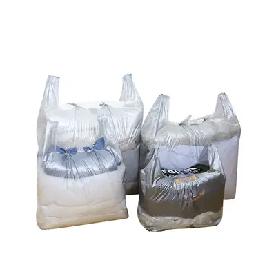 Ekstra büyük plastik torba gümüş gri yelek kalınlaşmış yorgan saklama çantası ticari el çantası toz geçirmez hareketli ambalaj çantası - 6
