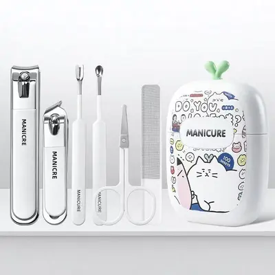 Stainless steel nail clipper set, 6-piece portable - 11