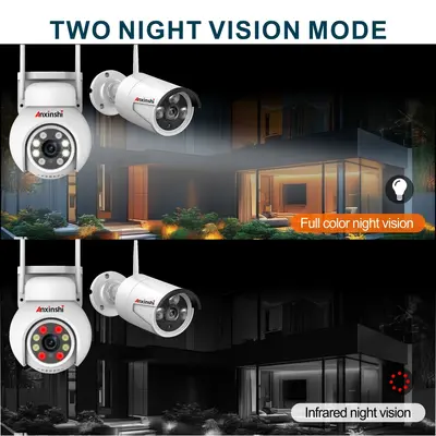 2-Megapixel 4-Kanal drahtloses WIFI-PTZ-Sicherheitskamerasystem mit bidirektionaler Audiofunktion und Monitor-Set