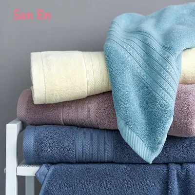 Saf pamuk banyo havlusu, 3'lü set, emici ve hızlı kuruyan