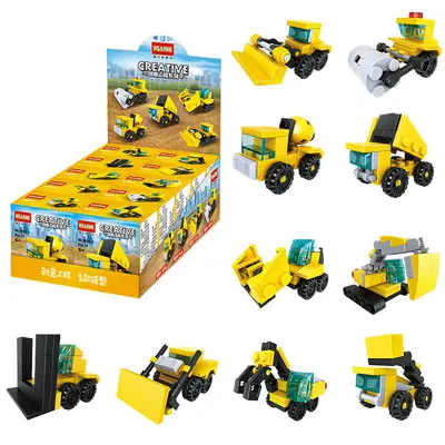 10-in-1 Small Particle Building Block Box Set, Assemblable Car Models - 8