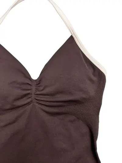 Color-Block Halter Neck Yoga Set with Chest Pads, Body-Shaping - 6