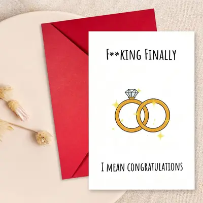 Large Wedding Greeting Card Set with Envelopes and Handwritten Blessings