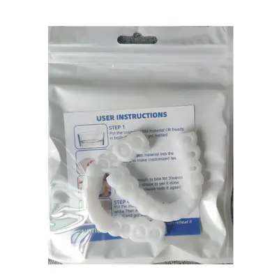 Simulated Teeth Covers Upper and Lower Whitening Holeless Fake Teeth Veneers - 12