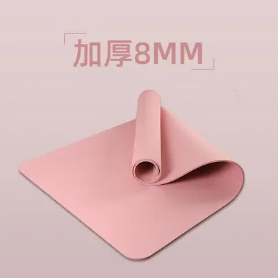 TPE çift renkli yoga matı, 8 mm kalınlık, 80 cm genişlik, kaymaz - 2