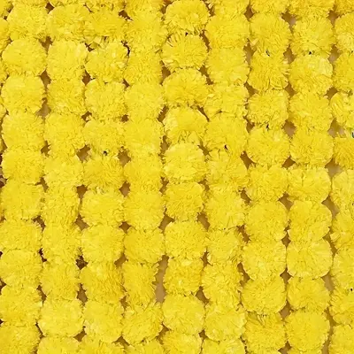 Tagetes Çiçek Çelengi, Diwali Düğün Dekorasyonu, Plastik - 8