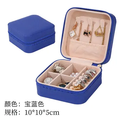 Leather jewelry box ring box portable travel jewelry storage box bracelet necklace jewelry storage box cross-border wholesale - 13